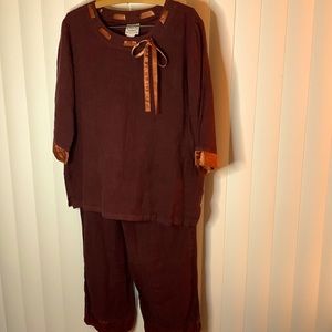 DONNA 2pc.linen pantsuit